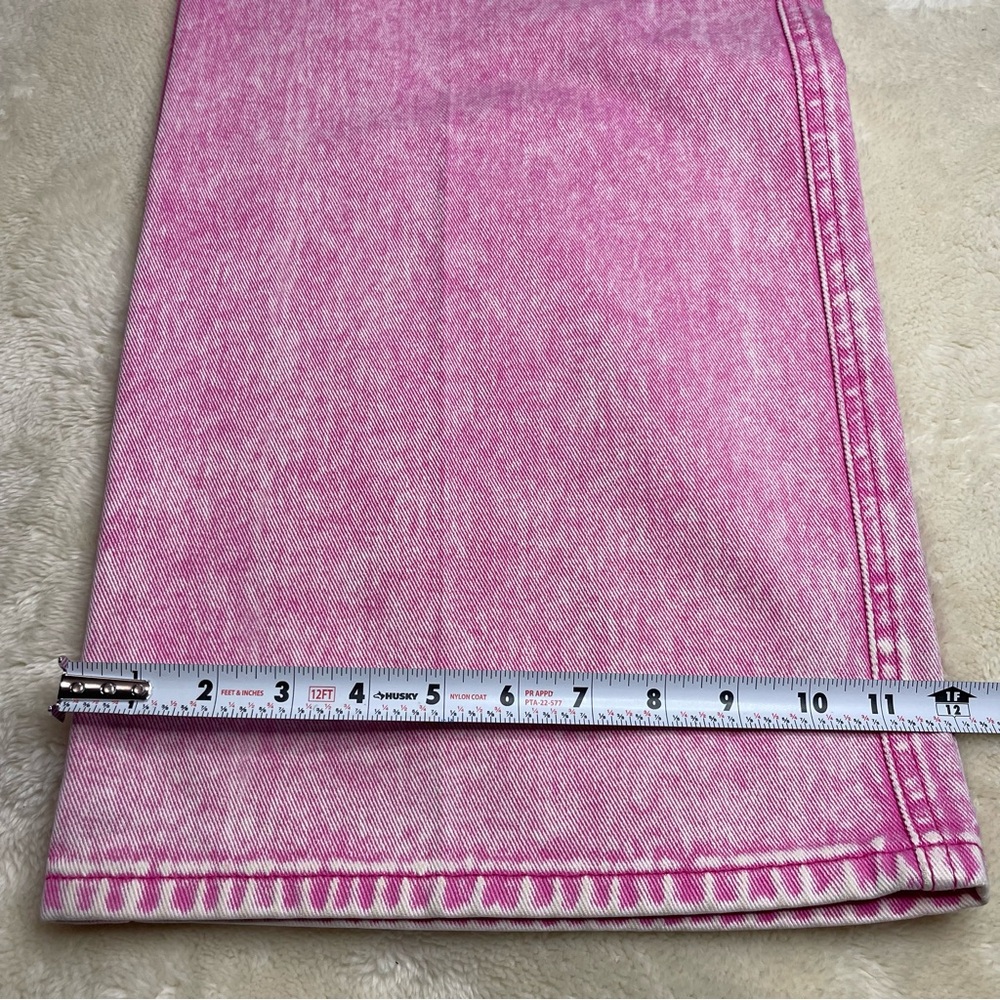 Avec Les Filles High Rise Pleated Trouser Wide Leg 90s Pink NWT Sz 29 Barbiecore - Picture 7 of 13